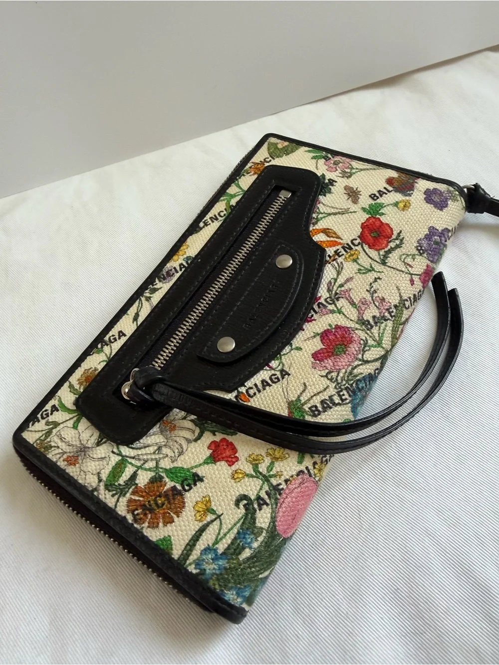Gucci X Balenciaga Floral Wristlet/ Wallet